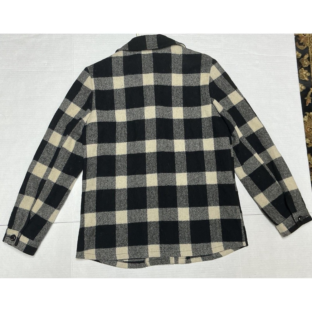 Vtg Pendleton Jacket Women's Medium Plaid 100% Virgin Wool Made USA 60s Pockets - Picture 7 of 16